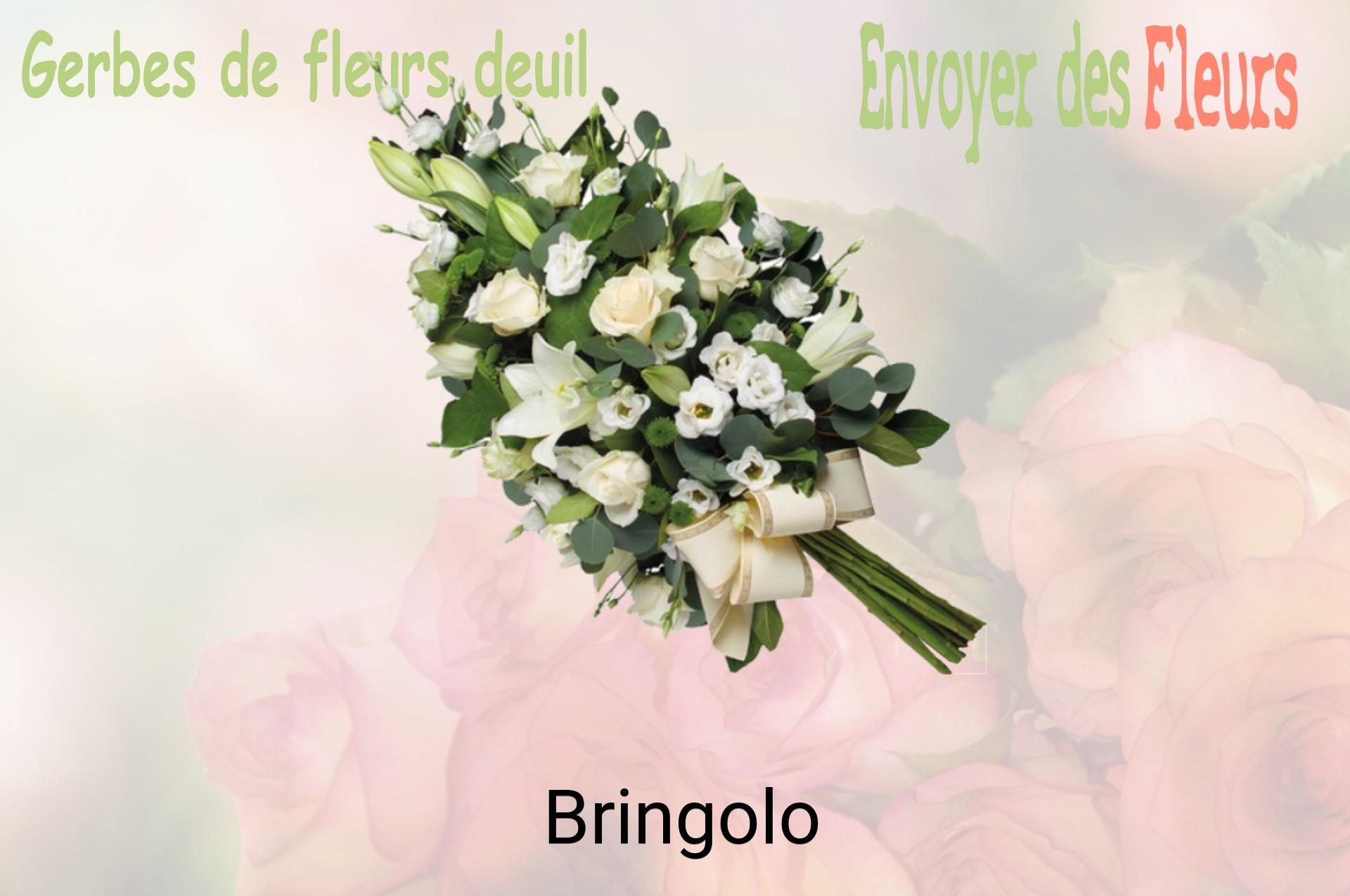 Gerbe de fleurs de deuil livrée à Bringolo
